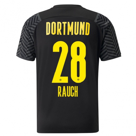 Hombre Fútbol Camiseta Julius Fynn Rauch #28 Gris Negro 2ª Equipación 2021/22 La Camisa Chile