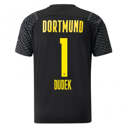 Hombre Fútbol Camiseta Daniel Dudek #1 Gris Negro 2ª Equipación 2021/22 La Camisa Chile