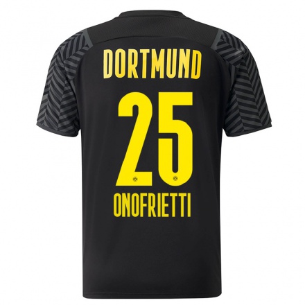 Hombre Fútbol Camiseta Vincenzo Onofrietti #25 Gris Negro 2ª Equipación 2021/22 La Camisa Chile