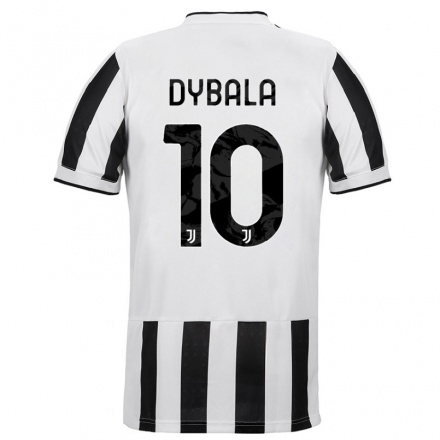 Hombre Fútbol Camiseta Paulo Dybala #10 Blanco Negro 1ª Equipación 2021/22 La Camisa Chile