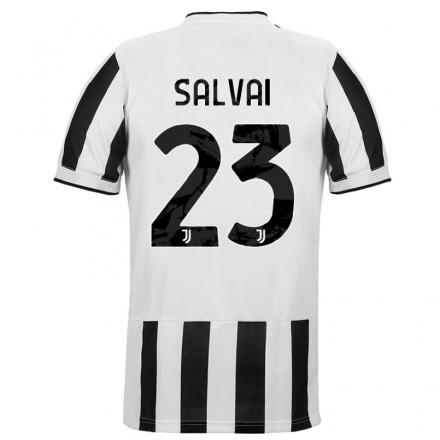 Hombre Fútbol Camiseta Cecilia Salvai #23 Blanco Negro 1ª Equipación 2021/22 La Camisa Chile