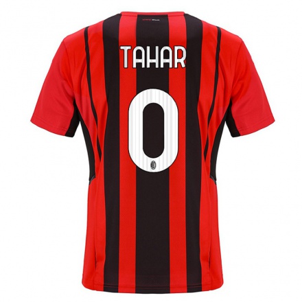 Hombre Fútbol Camiseta Riad Tahar #0 Negro Rojo 1ª Equipación 2021/22 La Camisa Chile