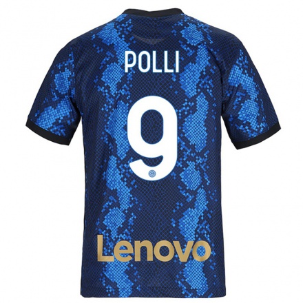 Hombre Fútbol Camiseta Elisa Polli #9 Azul Oscuro 1ª Equipación 2021/22 La Camisa Chile