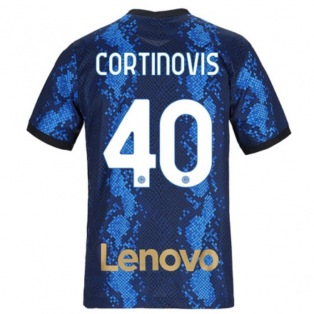 Hombre Fútbol Camiseta Fabio Cortinovis #40 Azul Oscuro 1ª Equipación 2021/22 La Camisa Chile