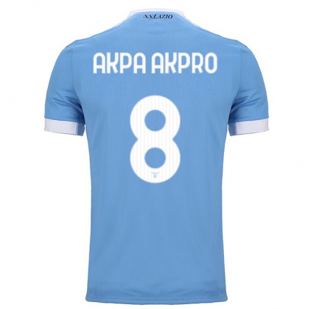 Hombre Fútbol Camiseta Jean-Daniel Akpa Akpro #8 Azul 1ª Equipación 2021/22 La Camisa Chile