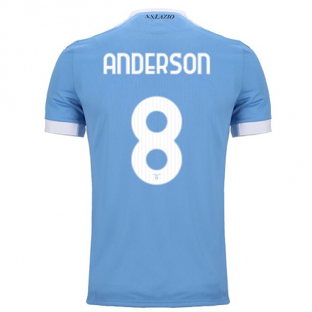Hombre Fútbol Camiseta Djavan Anderson #8 Azul 1ª Equipación 2021/22 La Camisa Chile