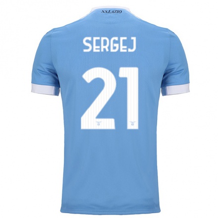 Hombre Fútbol Camiseta Sergej Milinkovic-Savic #21 Azul 1ª Equipación 2021/22 La Camisa Chile