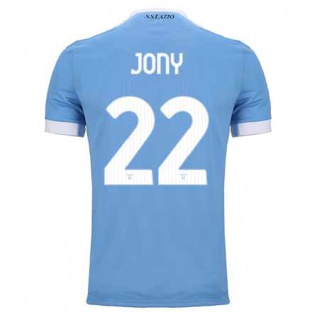 Hombre Fútbol Camiseta Jony #22 Azul 1ª Equipación 2021/22 La Camisa Chile