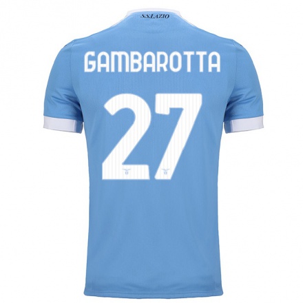 Hombre Fútbol Camiseta Margot Gambarotta #27 Azul 1ª Equipación 2021/22 La Camisa Chile