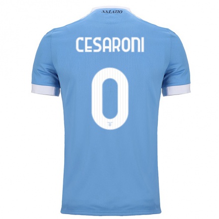 Hombre Fútbol Camiseta Nicolo Cesaroni #0 Azul 1ª Equipación 2021/22 La Camisa Chile
