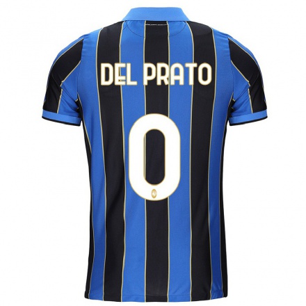 Hombre Fútbol Camiseta Enrico Del Prato #0 Azul Negro 1ª Equipación 2021/22 La Camisa Chile