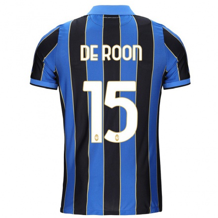 Hombre Fútbol Camiseta Marten de Roon #15 Azul Negro 1ª Equipación 2021/22 La Camisa Chile