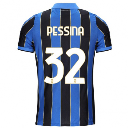 Hombre Fútbol Camiseta Matteo Pessina #32 Azul Negro 1ª Equipación 2021/22 La Camisa Chile