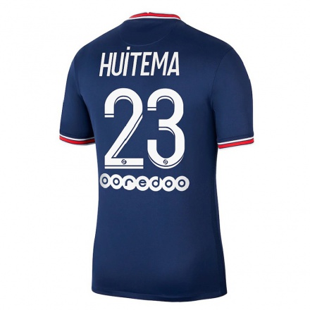 Hombre Fútbol Camiseta Jordyn Huitema #23 Azul Oscuro 1ª Equipación 2021/22 La Camisa Chile