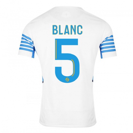Hombre Fútbol Camiseta Amandine Blanc #5 Blanco 1ª Equipación 2021/22 La Camisa Chile
