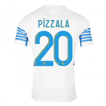 Hombre Fútbol Camiseta Caroline Pizzala #20 Blanco 1ª Equipación 2021/22 La Camisa Chile
