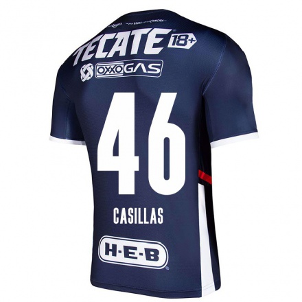 Hombre Fútbol Camiseta Javier Casillas #46 Azul Marino 1ª Equipación 2021/22 La Camisa Chile