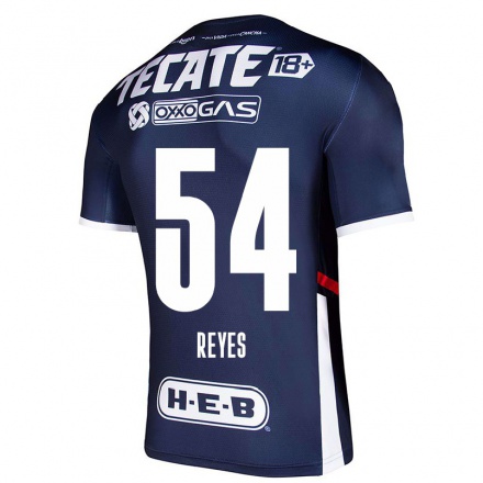 Hombre Fútbol Camiseta Jacobo Reyes #54 Azul Marino 1ª Equipación 2021/22 La Camisa Chile
