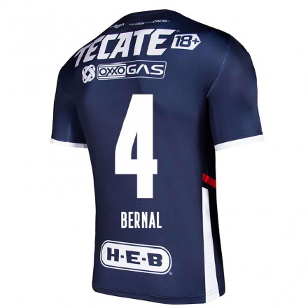 Hombre Fútbol Camiseta Rebeca Bernal #4 Azul Marino 1ª Equipación 2021/22 La Camisa Chile