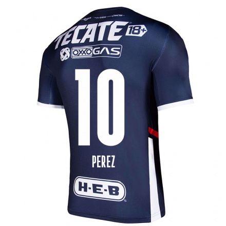 Hombre Fútbol Camiseta Nicole Perez #10 Azul Marino 1ª Equipación 2021/22 La Camisa Chile