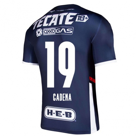 Hombre Fútbol Camiseta Mariana Cadena #19 Azul Marino 1ª Equipación 2021/22 La Camisa Chile