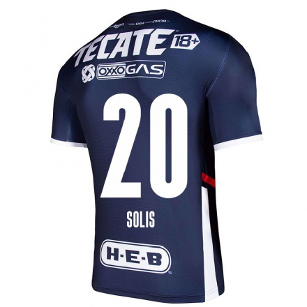 Hombre Fútbol Camiseta Daniela Solis #20 Azul Marino 1ª Equipación 2021/22 La Camisa Chile