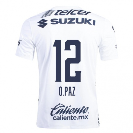 Hombre Fútbol Camiseta Octavio Paz #12 Blanco 1ª Equipación 2021/22 La Camisa Chile