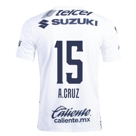 Hombre Fútbol Camiseta Alex Cruz #15 Blanco 1ª Equipación 2021/22 La Camisa Chile