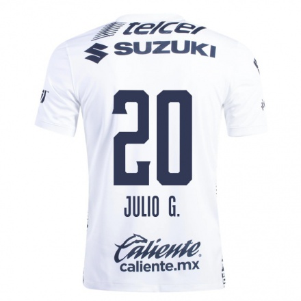 Hombre Fútbol Camiseta Julio Gonzalez #20 Blanco 1ª Equipación 2021/22 La Camisa Chile