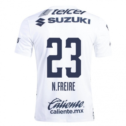 Hombre Fútbol Camiseta Nicolas Freire #23 Blanco 1ª Equipación 2021/22 La Camisa Chile