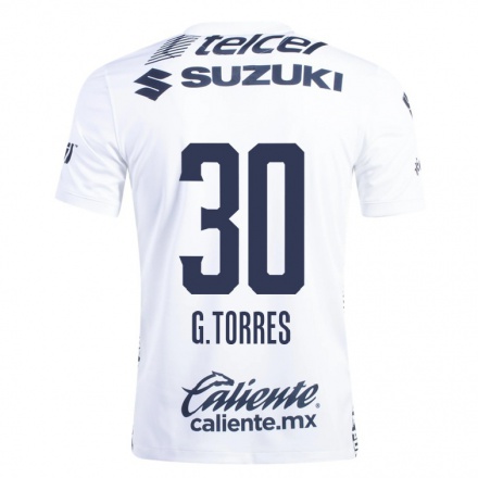 Hombre Fútbol Camiseta Gabriel Torres #30 Blanco 1ª Equipación 2021/22 La Camisa Chile