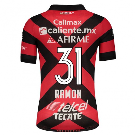 Hombre Fútbol Camiseta Valeria Ramon #31 Negro Rojo 1ª Equipación 2021/22 La Camisa Chile