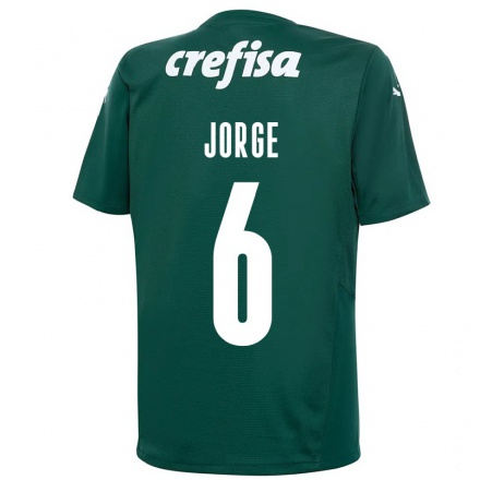 Hombre Fútbol Camiseta Jorge #6 Verde Oscuro 1ª Equipación 2021/22 La Camisa Chile