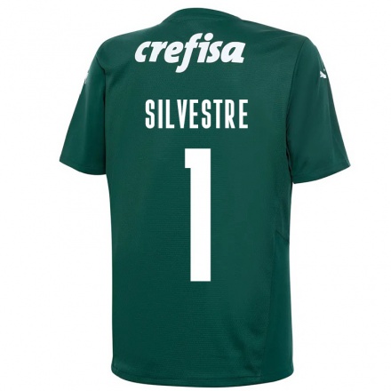 Hombre Fútbol Camiseta Vinicius Silvestre #1 Verde Oscuro 1ª Equipación 2021/22 La Camisa Chile