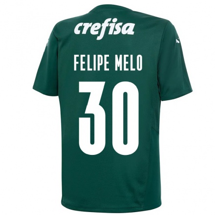 Hombre Fútbol Camiseta Felipe Melo #30 Verde Oscuro 1ª Equipación 2021/22 La Camisa Chile