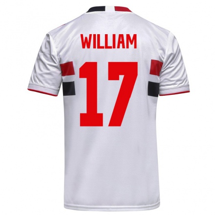 Hombre Fútbol Camiseta William #17 Blanco 1ª Equipación 2021/22 La Camisa Chile