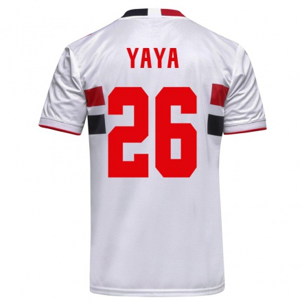 Hombre Fútbol Camiseta Yaya #26 Blanco 1ª Equipación 2021/22 La Camisa Chile