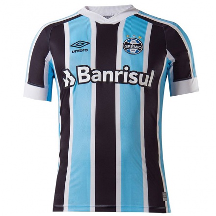 Hombre Fútbol Camiseta Luiz Fernando #19 Azul Negro 1ª Equipación 2021/22 La Camisa Chile