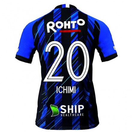 Hombre Fútbol Camiseta Kazunari Ichimi #20 Azul Negro 1ª Equipación 2021/22 La Camisa Chile