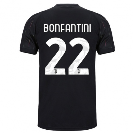 Hombre Fútbol Camiseta Agnese Bonfantini #22 Negro 2ª Equipación 2021/22 La Camisa Chile