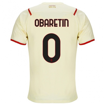 Hombre Fútbol Camiseta Nosa Obaretin #0 Champaña 2ª Equipación 2021/22 La Camisa Chile