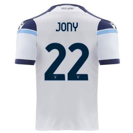 Hombre Fútbol Camiseta Jony #22 Blanco 2ª Equipación 2021/22 La Camisa Chile