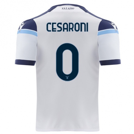 Hombre Fútbol Camiseta Nicolo Cesaroni #0 Blanco 2ª Equipación 2021/22 La Camisa Chile
