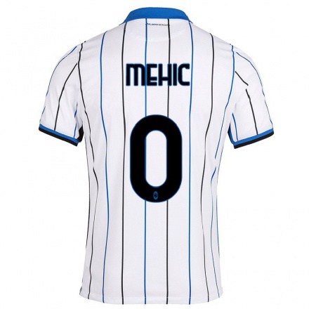 Hombre Fútbol Camiseta Amer Mehic #0 Azul Blanco 2ª Equipación 2021/22 La Camisa Chile