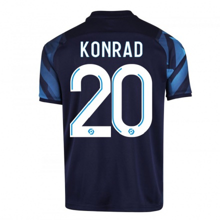 Hombre Fútbol Camiseta Konrad De La Fuente #20 Azul Oscuro 2ª Equipación 2021/22 La Camisa Chile