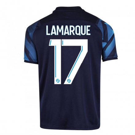 Hombre Fútbol Camiseta Alais Lamarque #17 Azul Oscuro 2ª Equipación 2021/22 La Camisa Chile