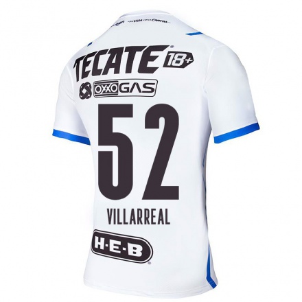 Hombre Fútbol Camiseta Sergio Villarreal #52 Azul Blanco 2ª Equipación 2021/22 La Camisa Chile