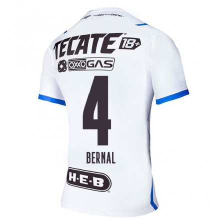 Hombre Fútbol Camiseta Rebeca Bernal #4 Azul Blanco 2ª Equipación 2021/22 La Camisa Chile