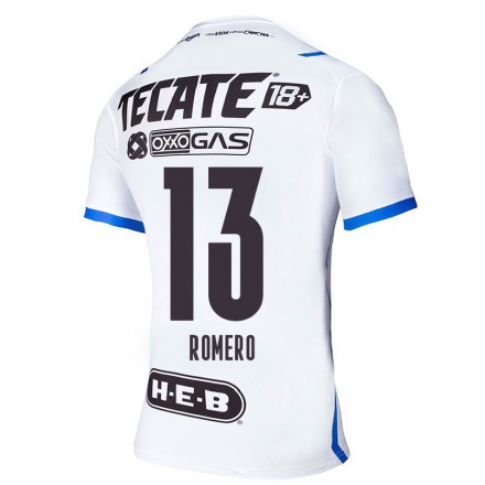 Hombre Fútbol Camiseta Susana Romero #13 Azul Blanco 2ª Equipación 2021/22 La Camisa Chile