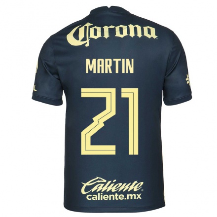 Hombre Fútbol Camiseta Henry Martin #21 Azul Marino 2ª Equipación 2021/22 La Camisa Chile